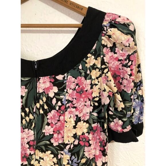 VINTAGE 80's Floral Party Dress - Breakin' Loose - M - Picture 9 of 14